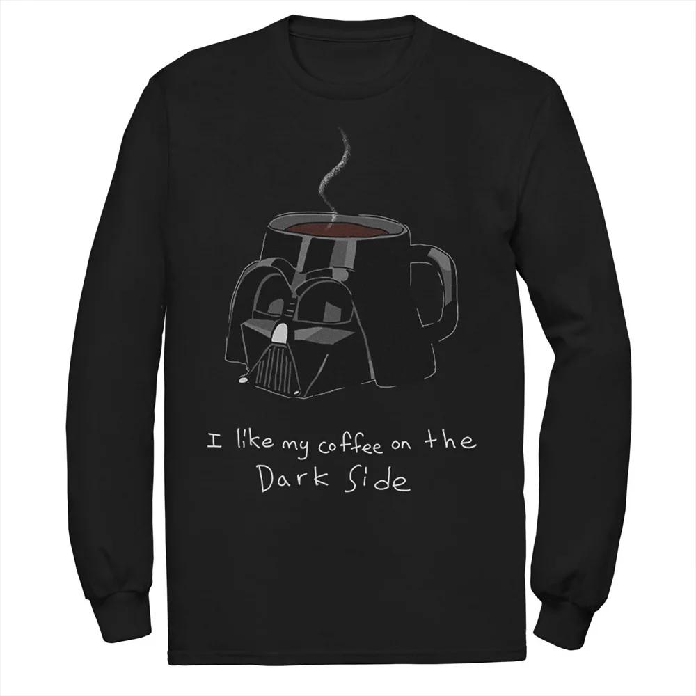 Disney's Star Wars Men's Darth Vader Mug I Like My Coffee On The Dark Side Long Sleeve Tee,  Product Image