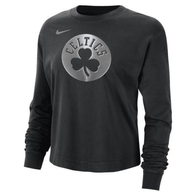 Boston Celtics Courtside Women's Nike NBA Shine Boxy Long-Sleeve T-Shirt Product Image