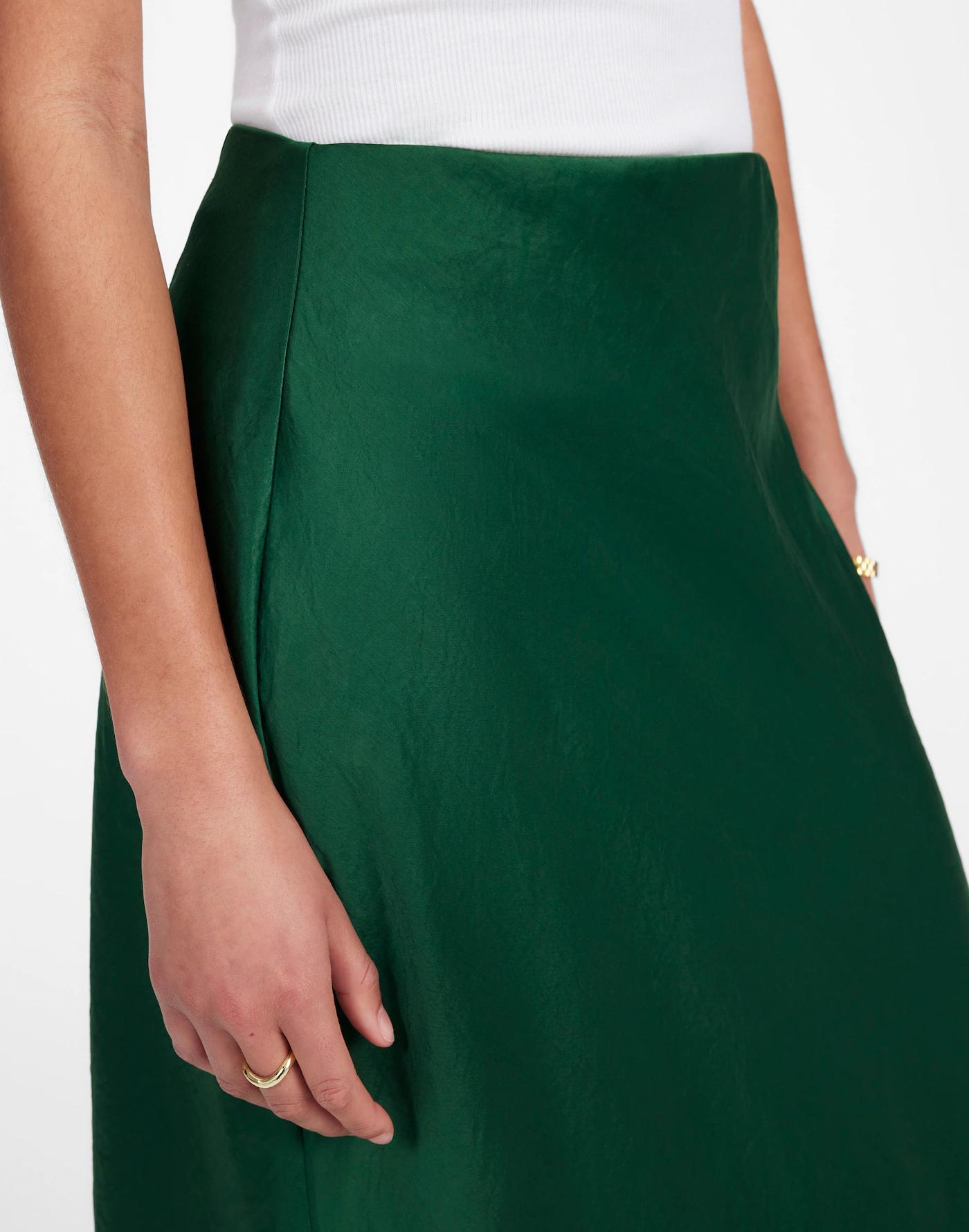 Satin Maxi Slip Skirt Product Image