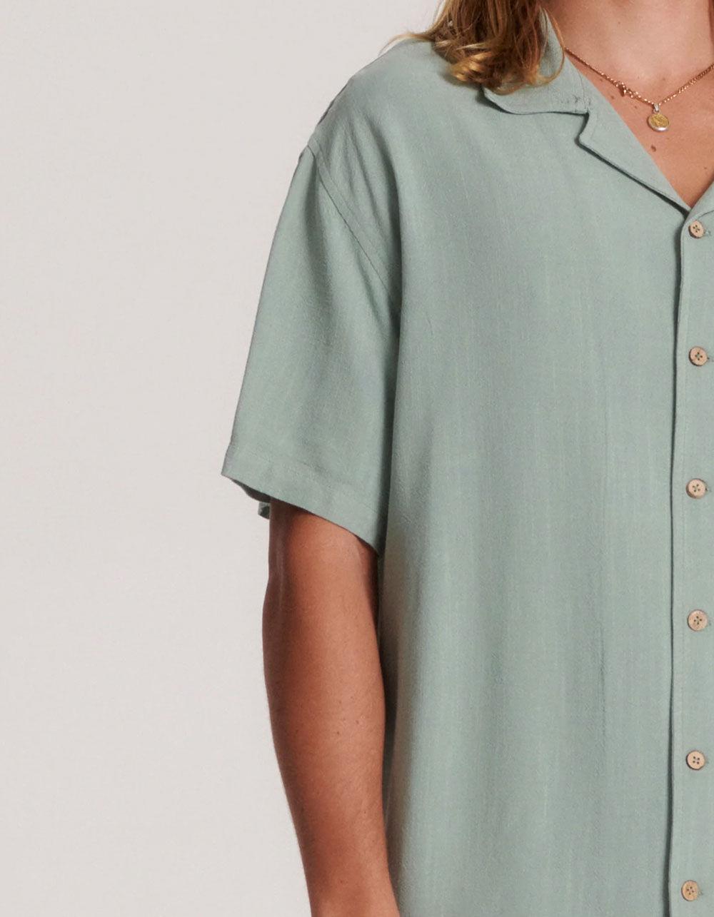 THE CRITICAL SLIDE SOCIETY Ernie Mens Resort Shirt - SEAFOAM Product Image