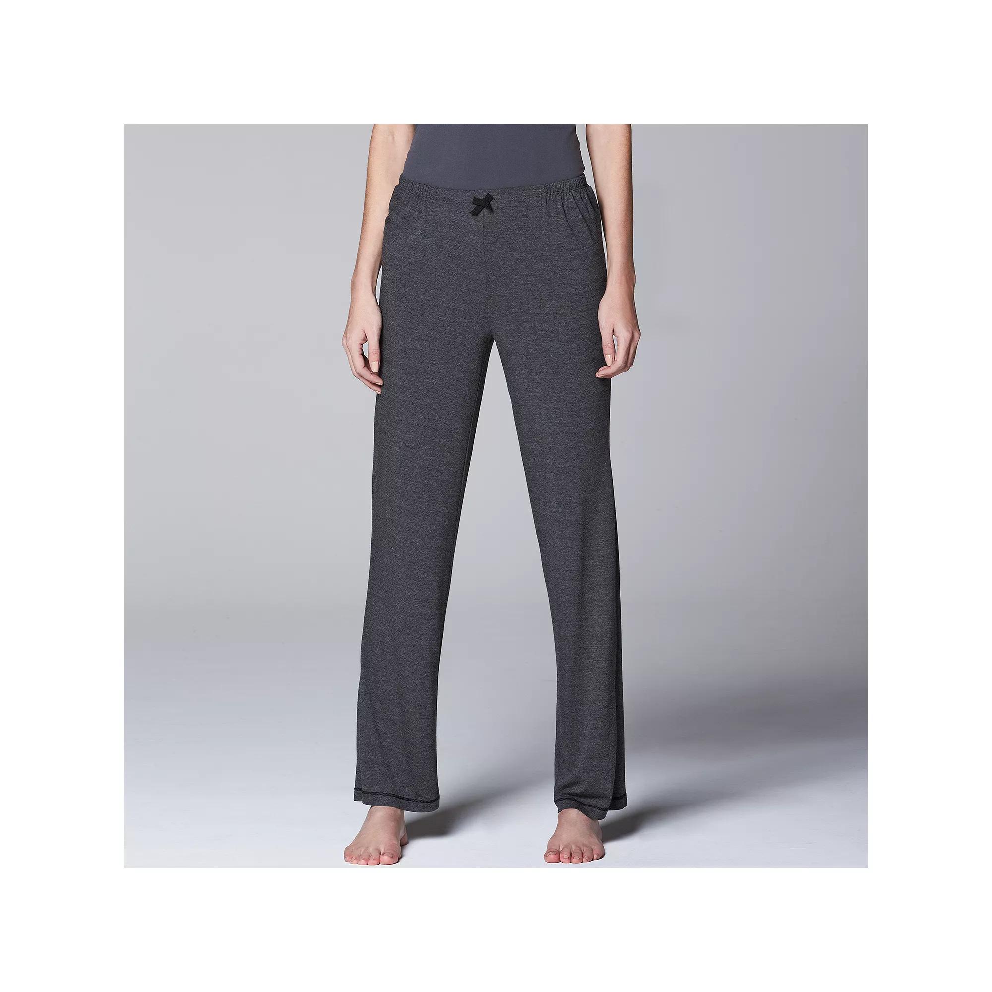 Women's Simply Vera Vera Wang Basic Solid Luxury Pajama Pants,  Product Image