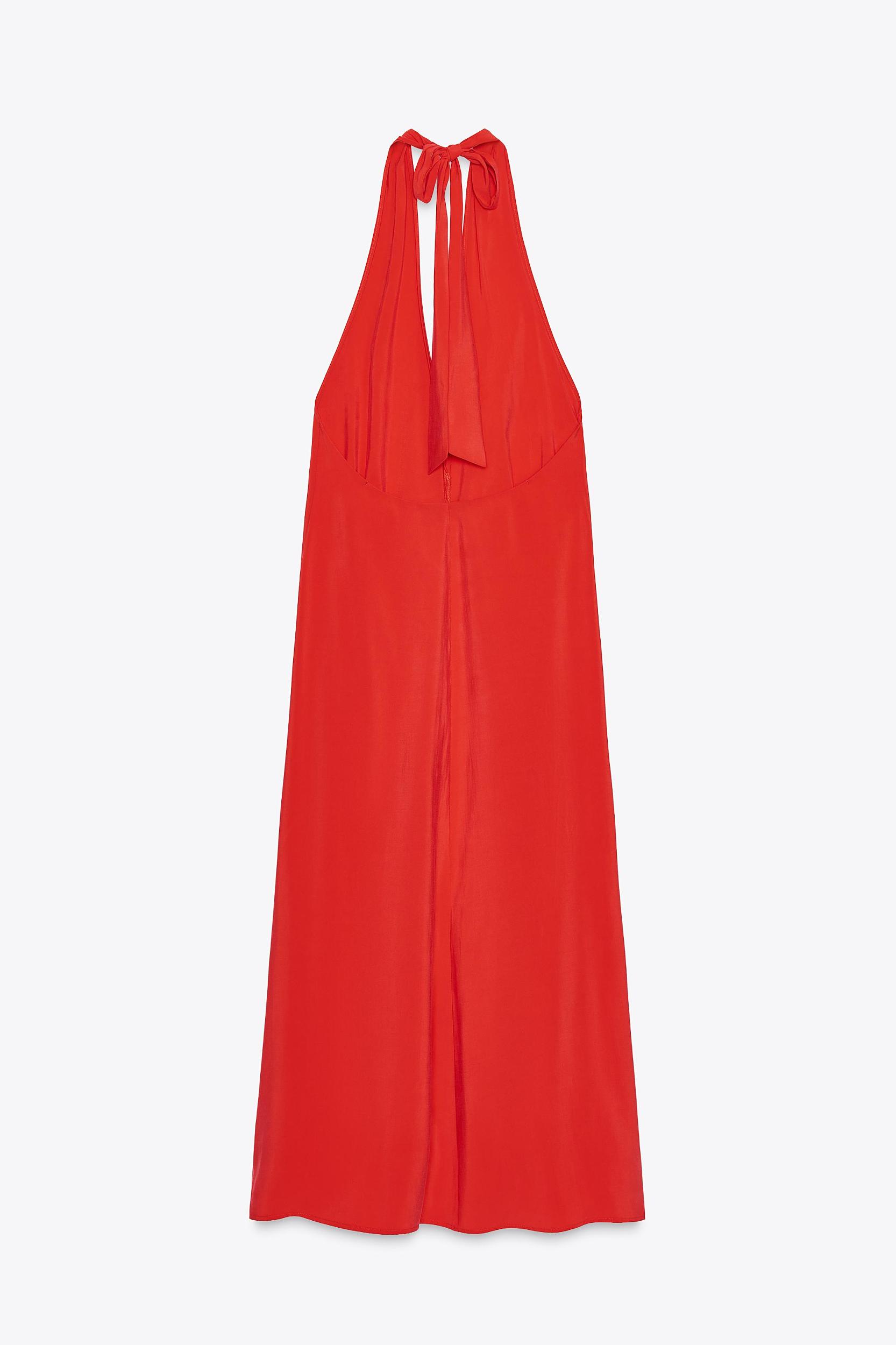 HALTER TIE MIDI DRESS Product Image