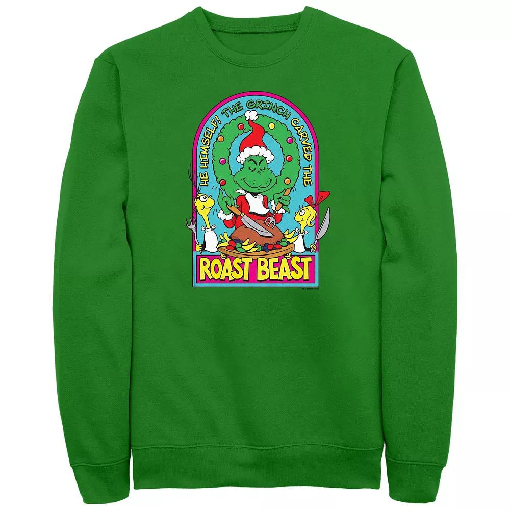 Big & Tall Dr. Seuss Grinch Roast Beast Graphic Fleece, Men's, Size: XL, Kelly Product Image