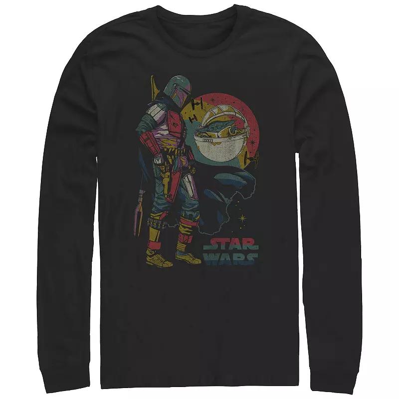 Men's The Mandalorian Mando Watching Grogu Sleep Graphic Tee,  Product Image