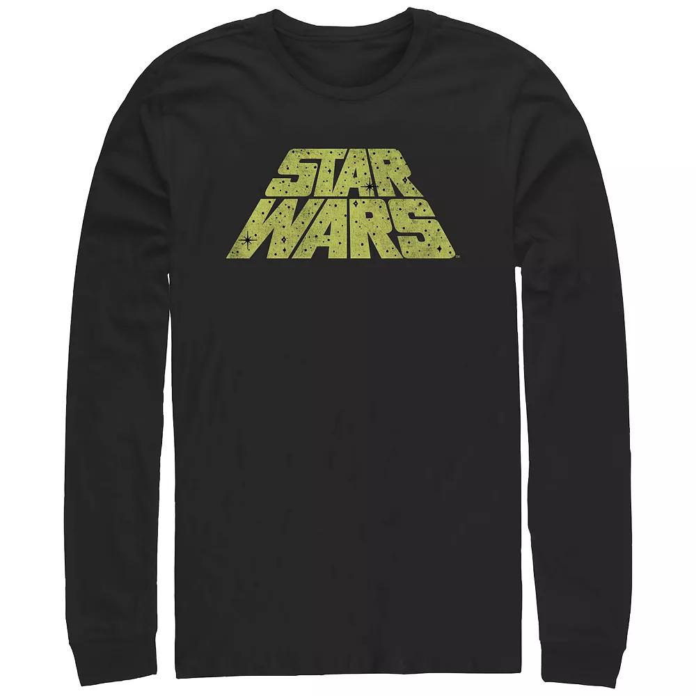 Men's Star Wars Starry Logo Graphic Tee, Size: Large, Black Product Image
