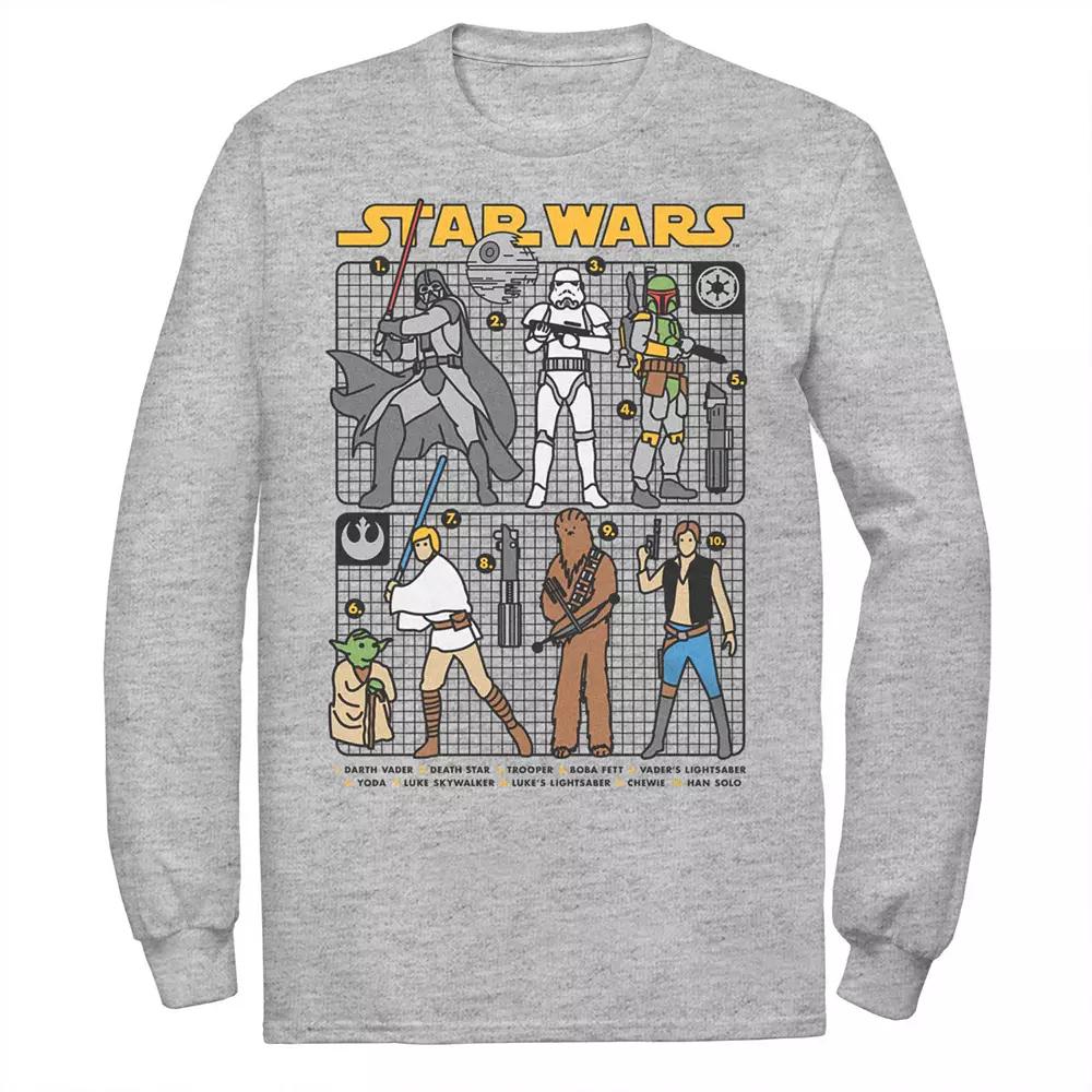 Men's Star Wars Crew Characters Darth Vader Han Solo Master Yoda Luke Skywalker Tee,  Product Image