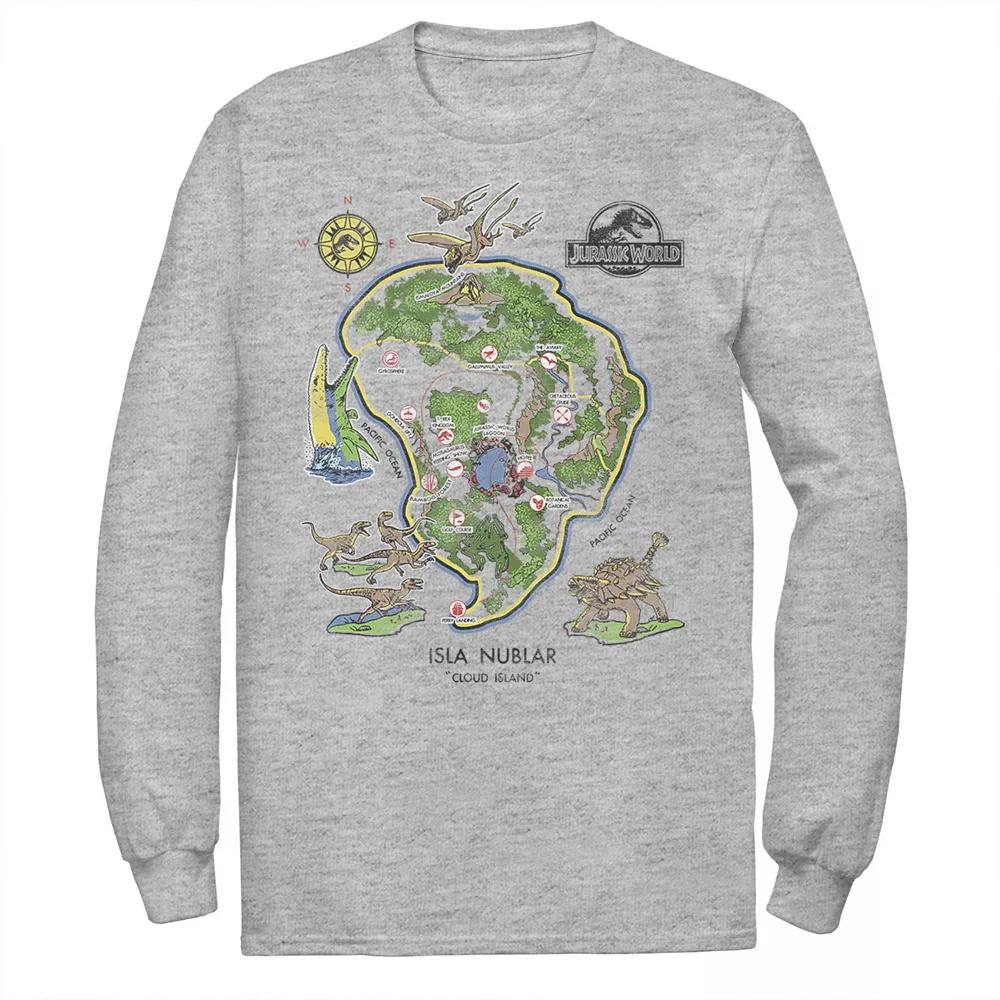 Men's Jurassic World Isla Nublar Map Graphic Tee,  Product Image