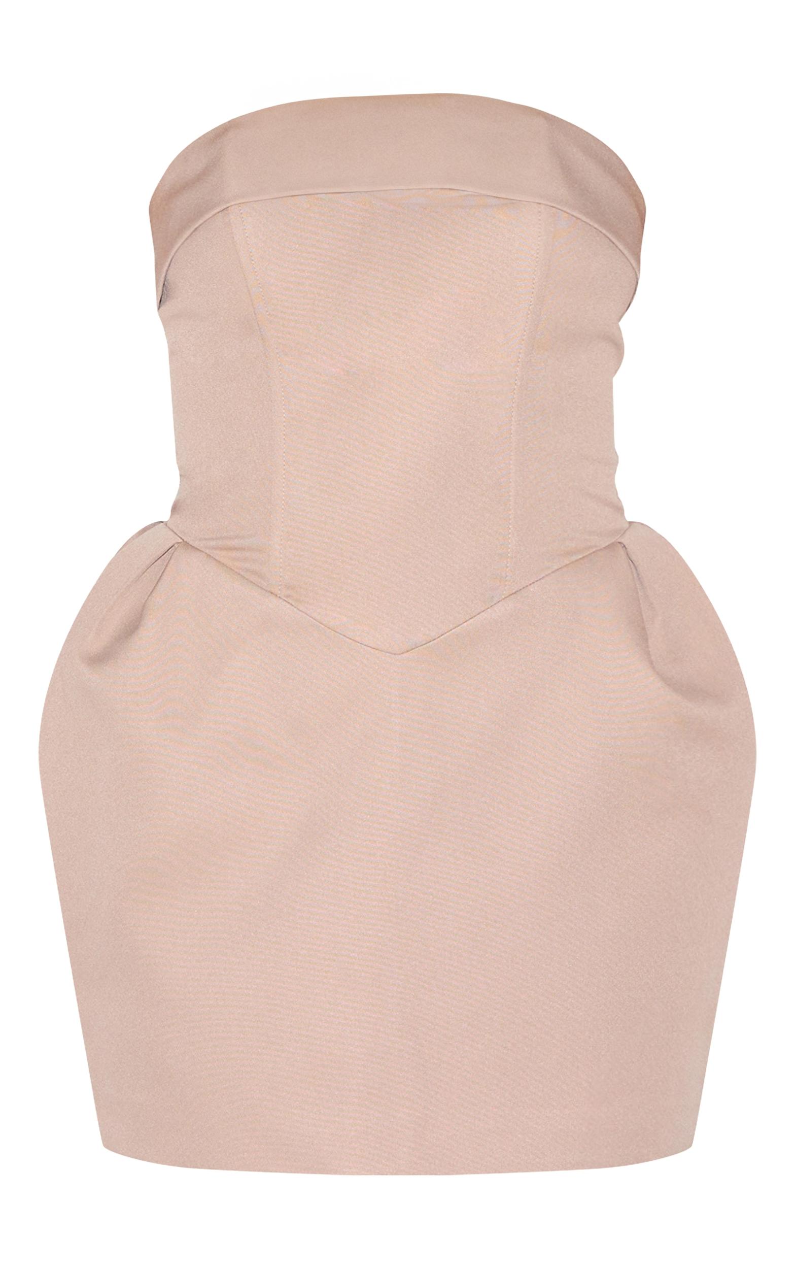 Petite Mushroom Bandeau Woven Mini Dress Product Image