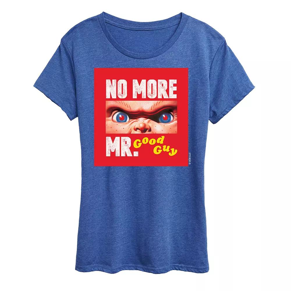 Womens Chucky No More Mr. Good Guy Graphic Tee Blue Product Image