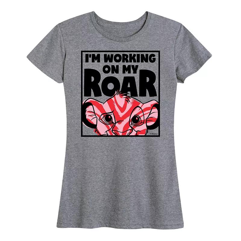 Disney's Lion King Simba Women's I'm Working On My Roar Graphic Tee,  Product Image