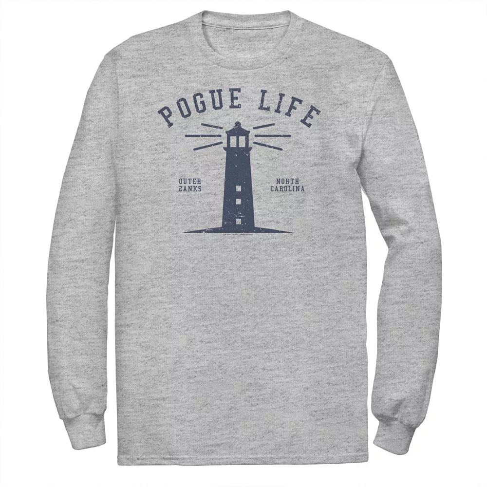 Big & Tall Outer Banks Pogue Life Lighthouse Tee, Mens Athletic Grey Product Image