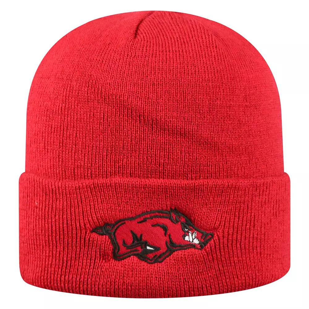 Mens Top of the World Cardinal Arkansas Razorbacks Logo Cuffed Knit Hat Product Image