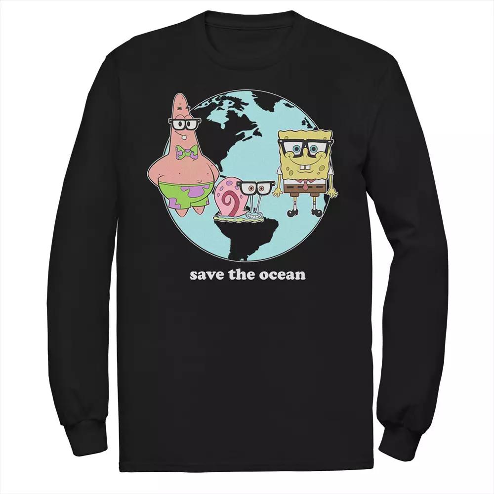 Men's Nickelodeon SpongeBob SquarePants Group Save The Ocean Tee,  Product Image