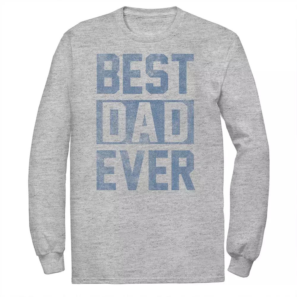 Big & Tall Father's Day Best Dad Ever Block Letters Graphic Tee, Men's,  Product Image