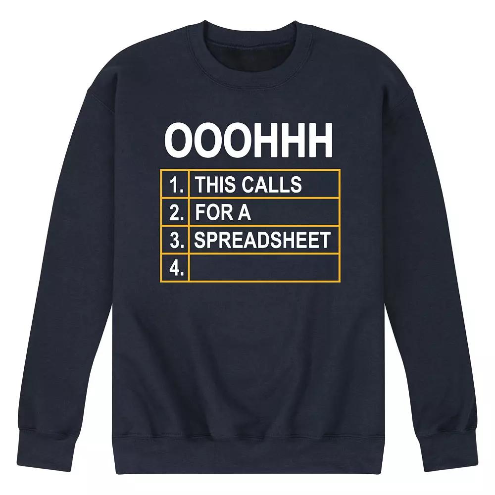 Men's This Calls For Spreadsheet Sweatshirt,  Product Image