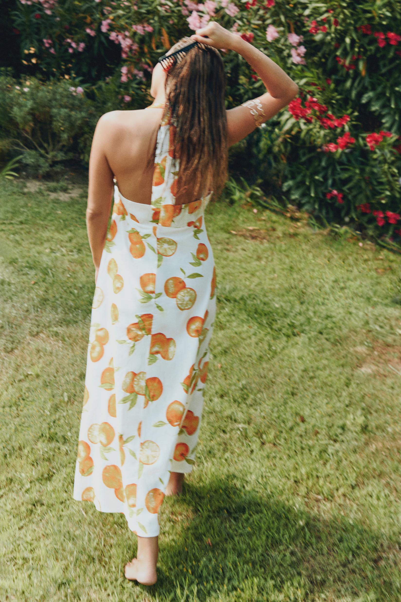 PRINTED LINEN DRESS Product Image