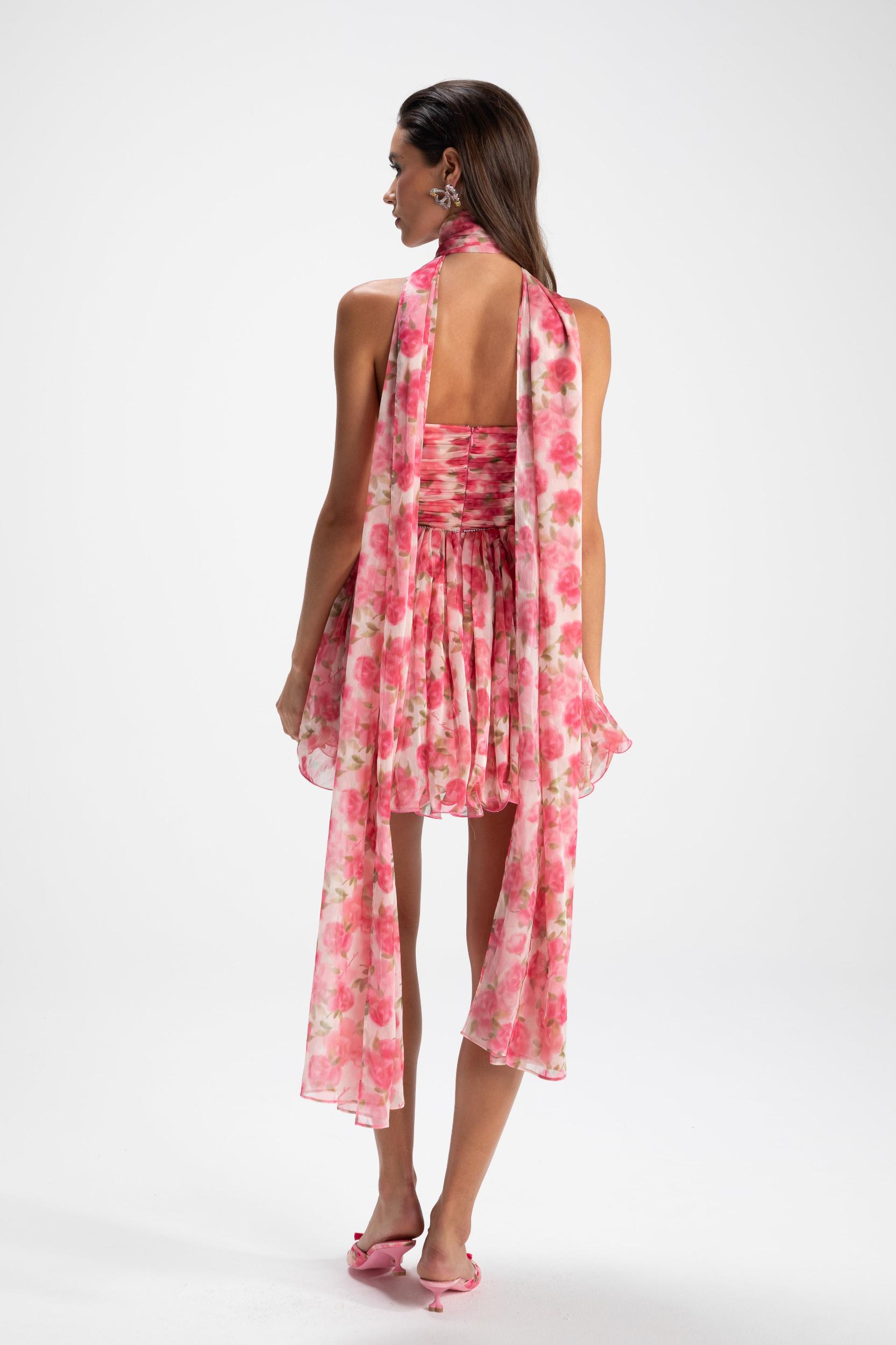 Chloe Dress (Pink Print) (Final Sale) Product Image