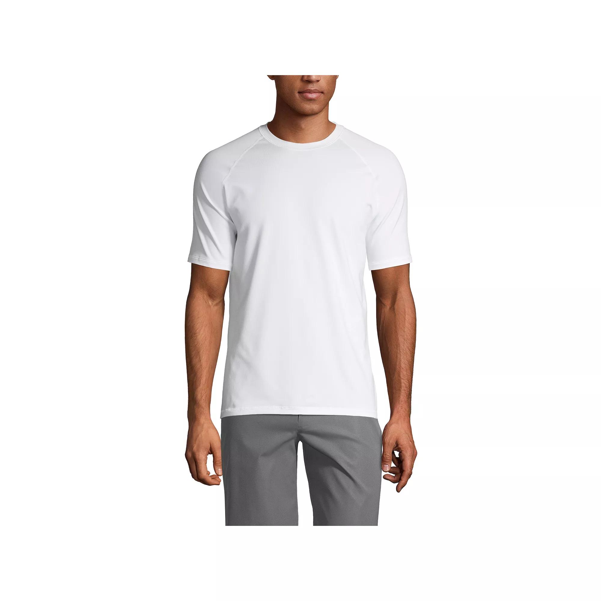 Men's Lands' End School Uniform Short Sleeve Active Tee,  Product Image