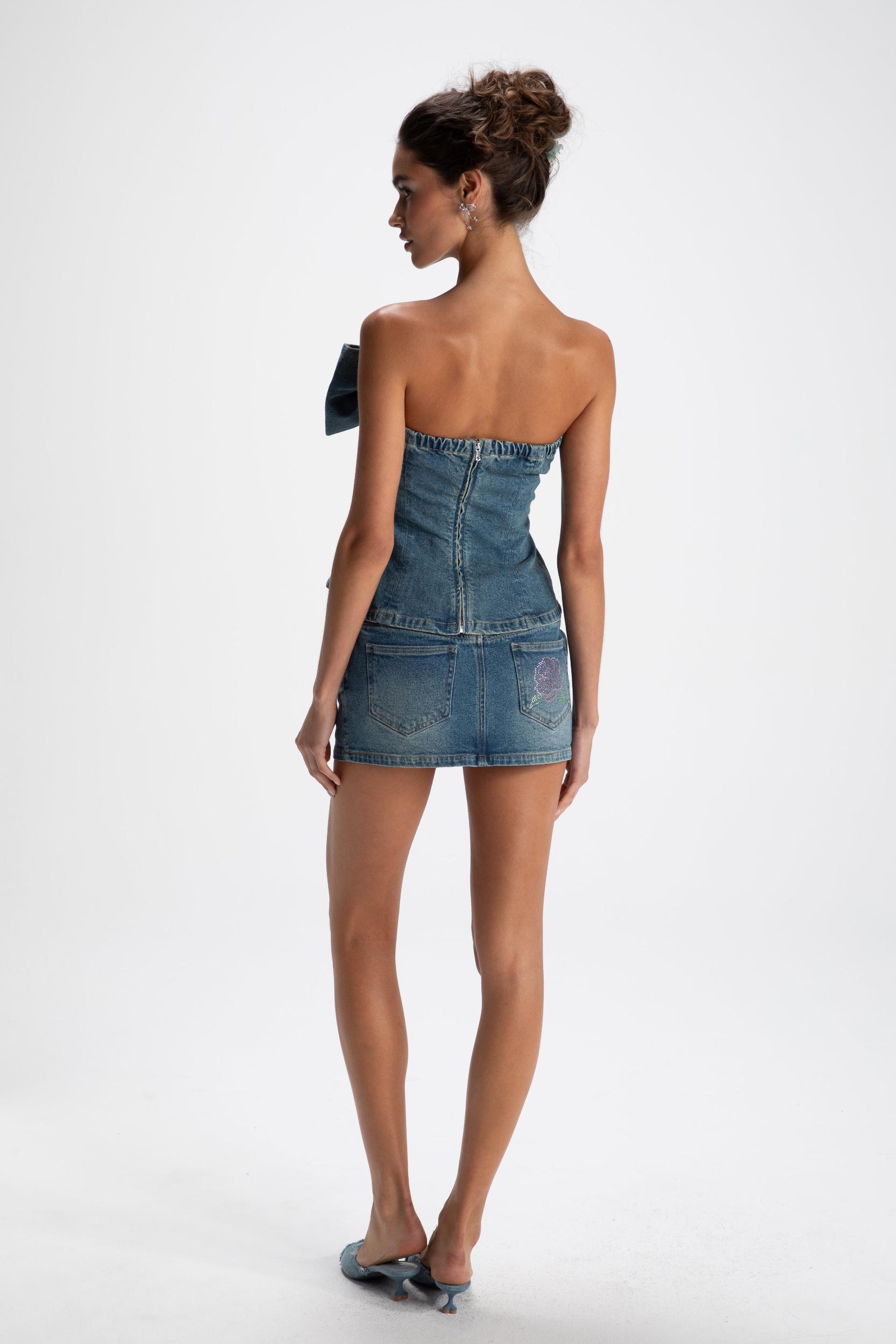 Kate Denim Tube Top (Final Sale) Product Image