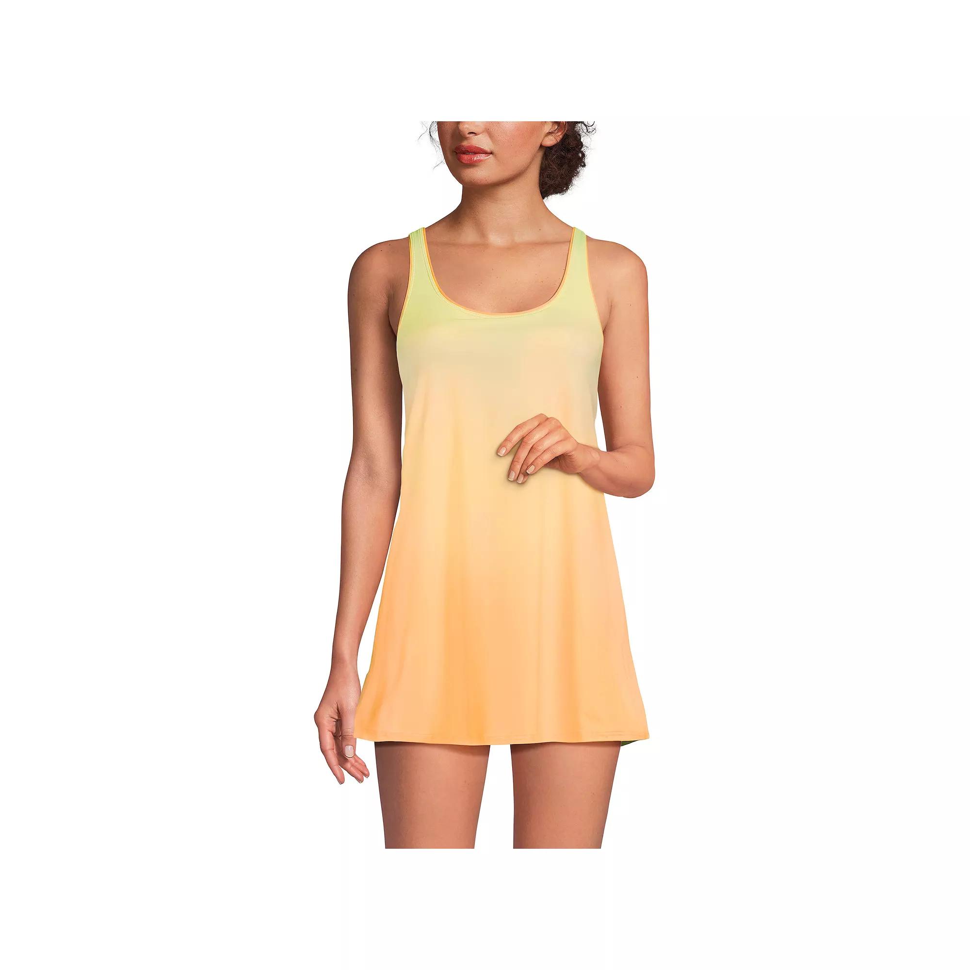 Women's Lands' End Scoop Neck Mini Swim Dress One-Piece Swimsuit,  Product Image