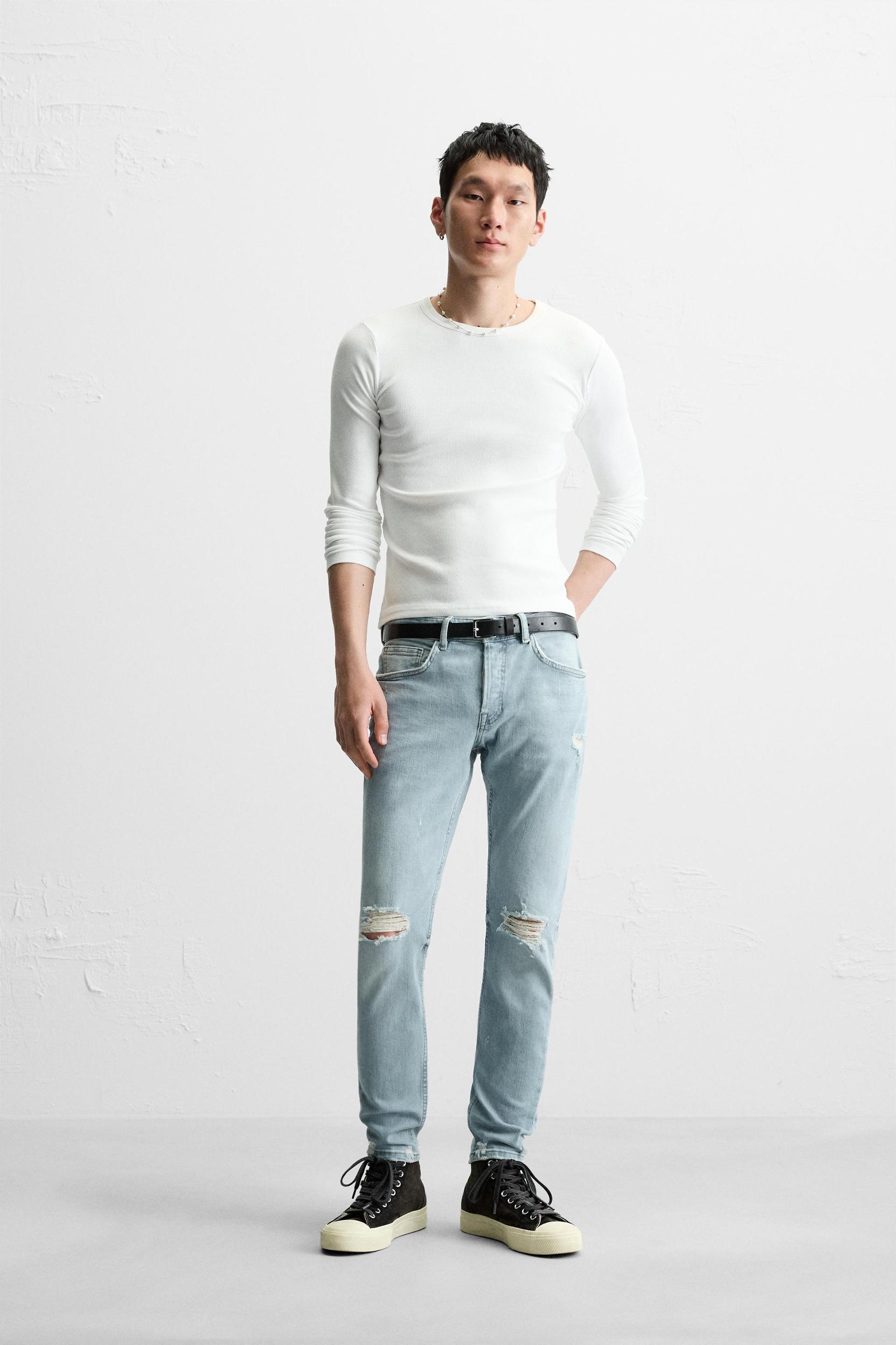 RIPPED SKINNY JEANS Product Image