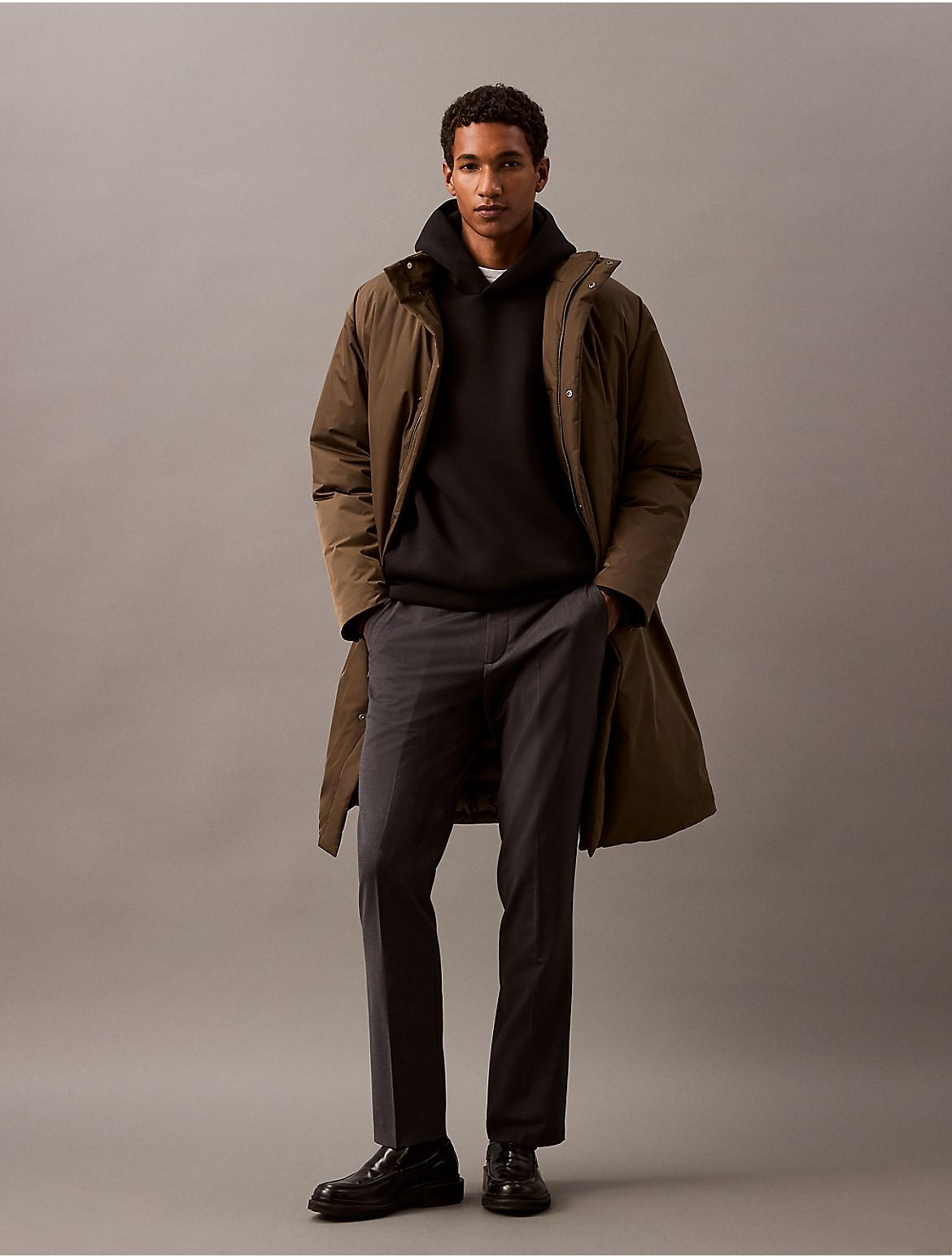 Calvin Klein Mens Refined Wool Blend Slim Trouser - Black Product Image