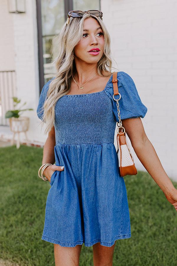 Allure Avenue Denim Romper Product Image