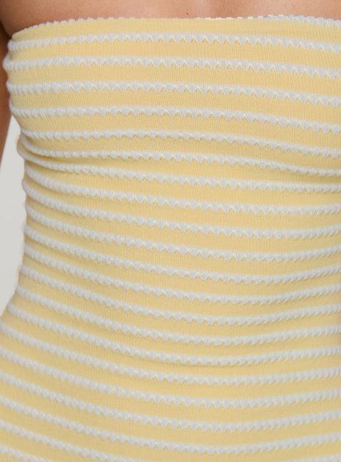 Savins Strapless Mini Dress Yellow Product Image