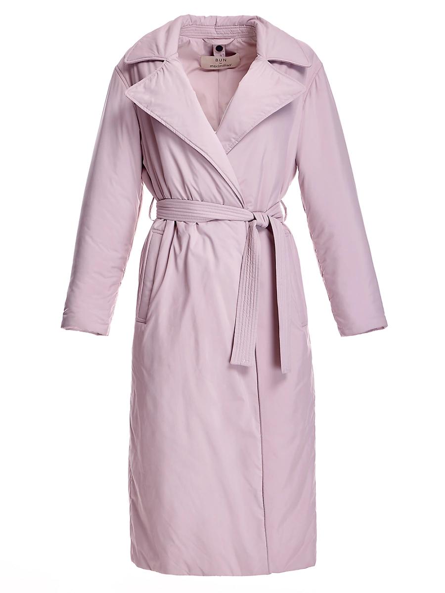 Womens Belted Nylon Coat Product Image