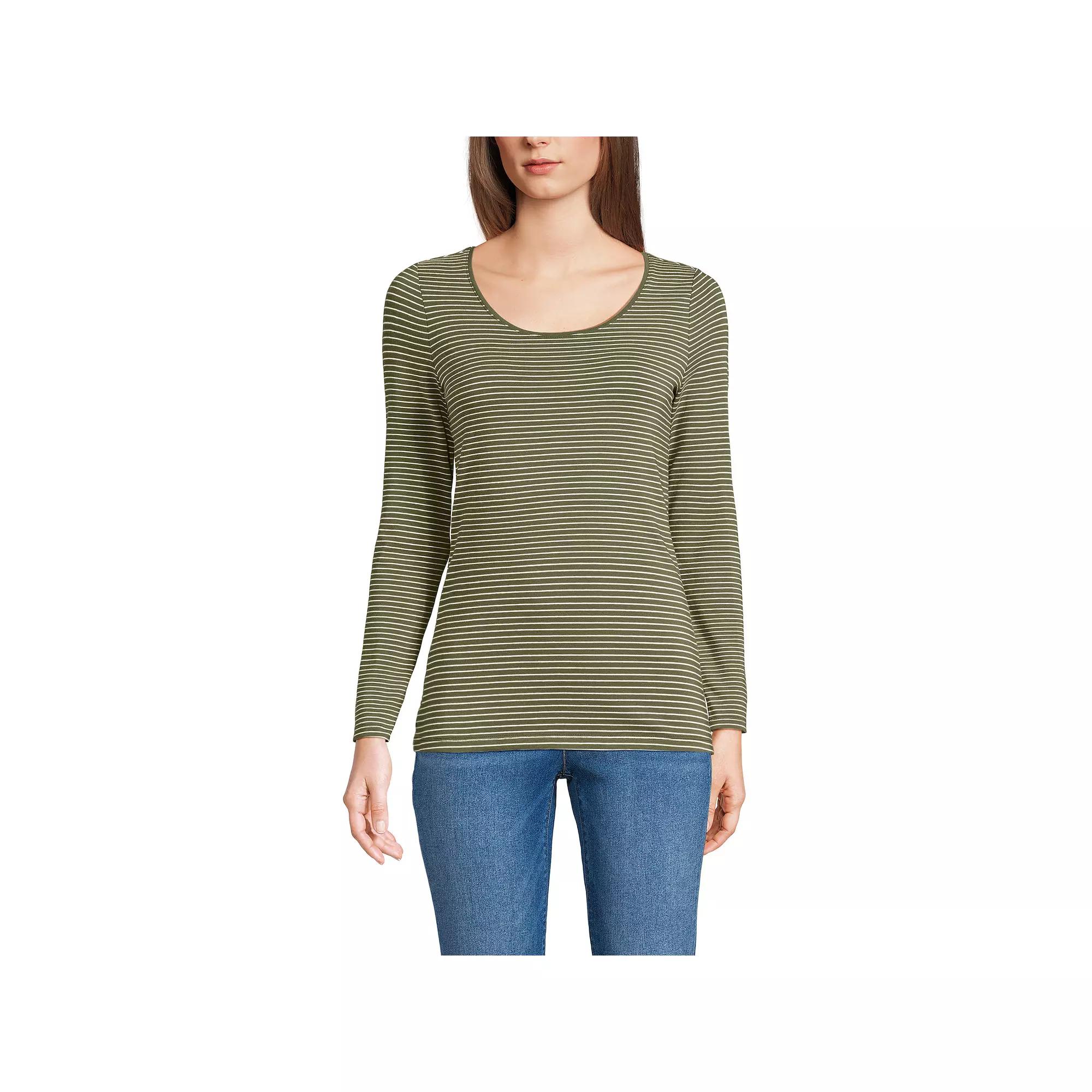 Petite Lands' End Jersey Scoopneck T-Shirt, Women's,  Product Image