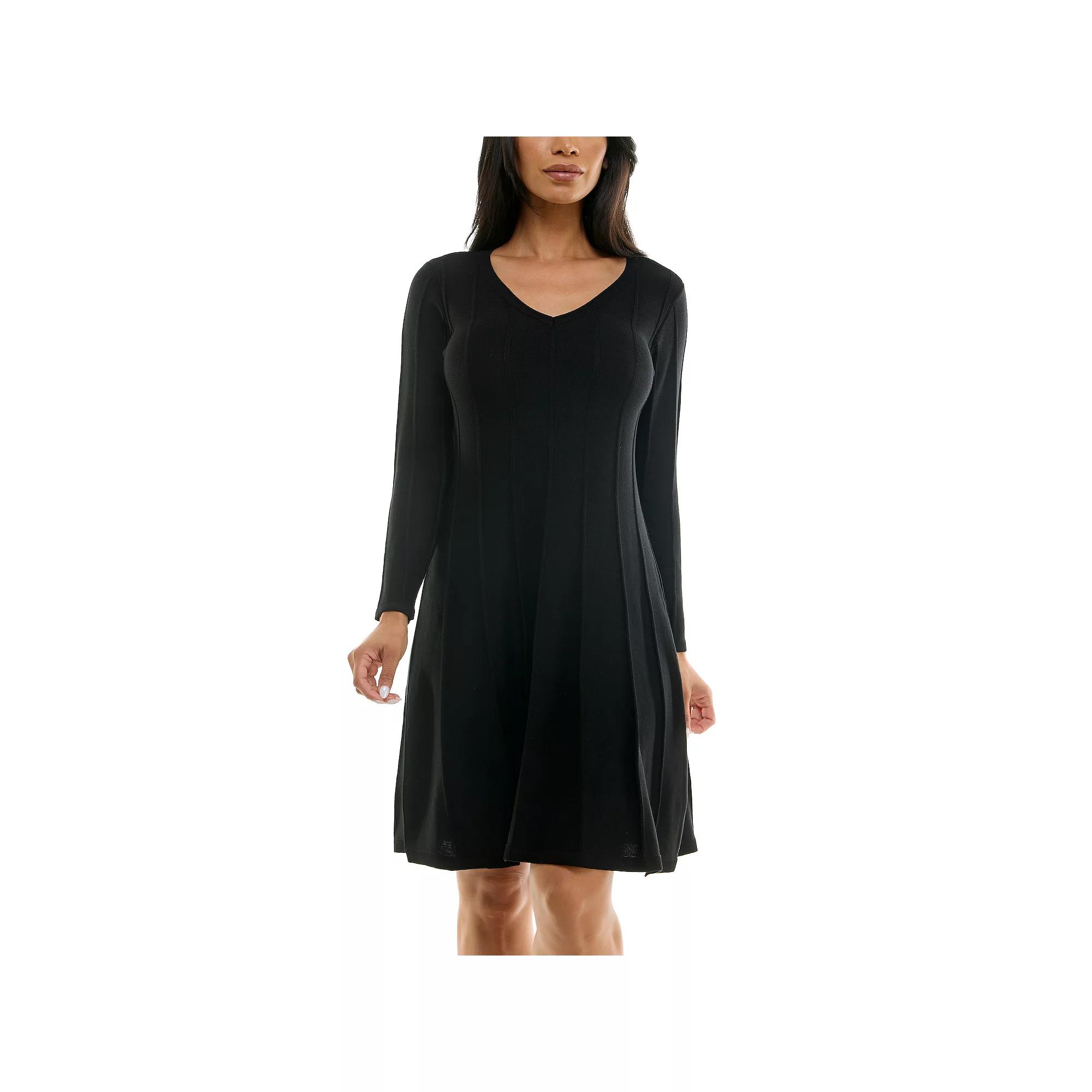 Women's Nina Leonard A-Line Sweater Dress,  Product Image