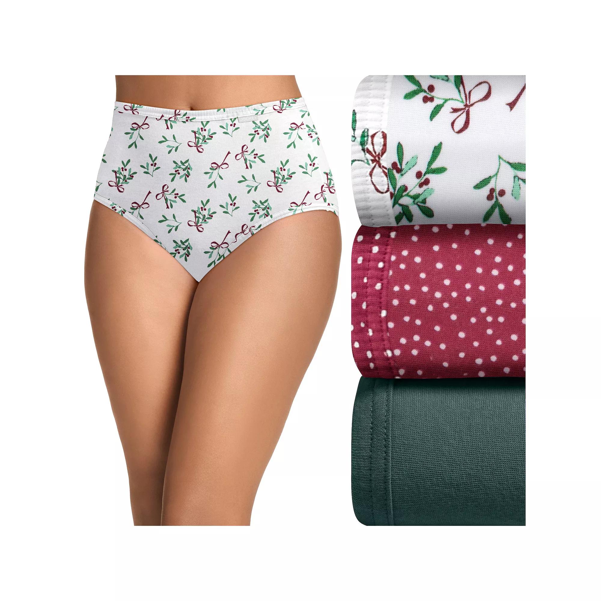 Plus Size Jockey® Elance 3-pk. Briefs Panty Set 1486, Women's, Yllw Strp Product Image