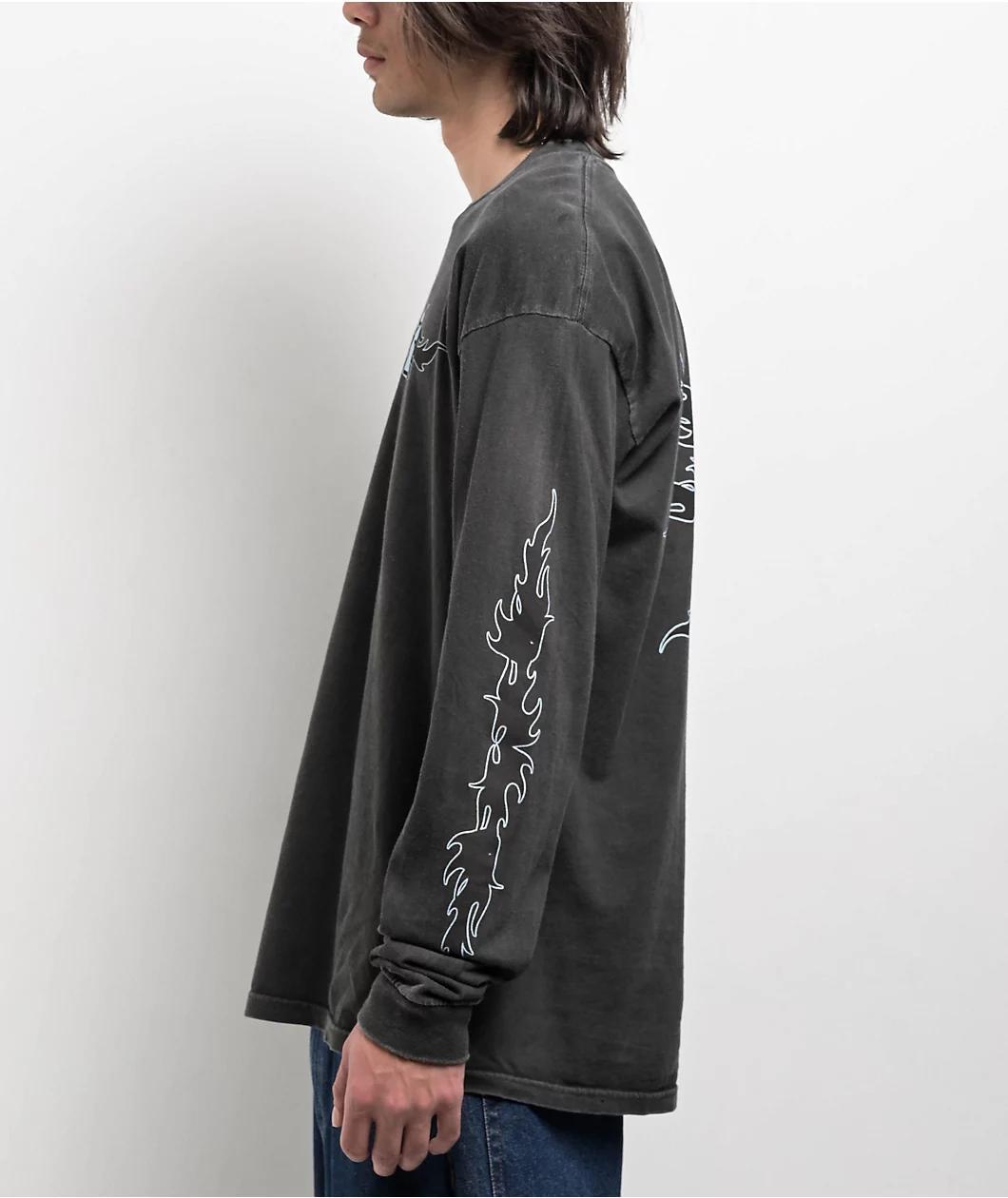 Empyre Chrome Animals Black Wash Long Sleeve T-Shirt Product Image