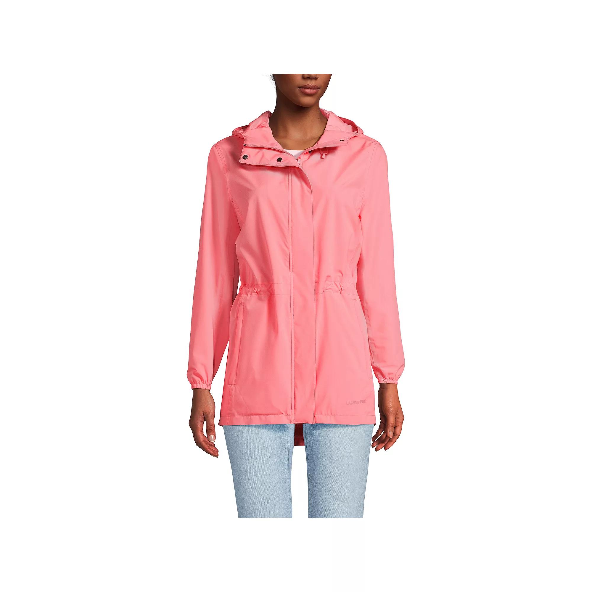 Women's Lands' End Hooded Packable Raincoat,  Product Image