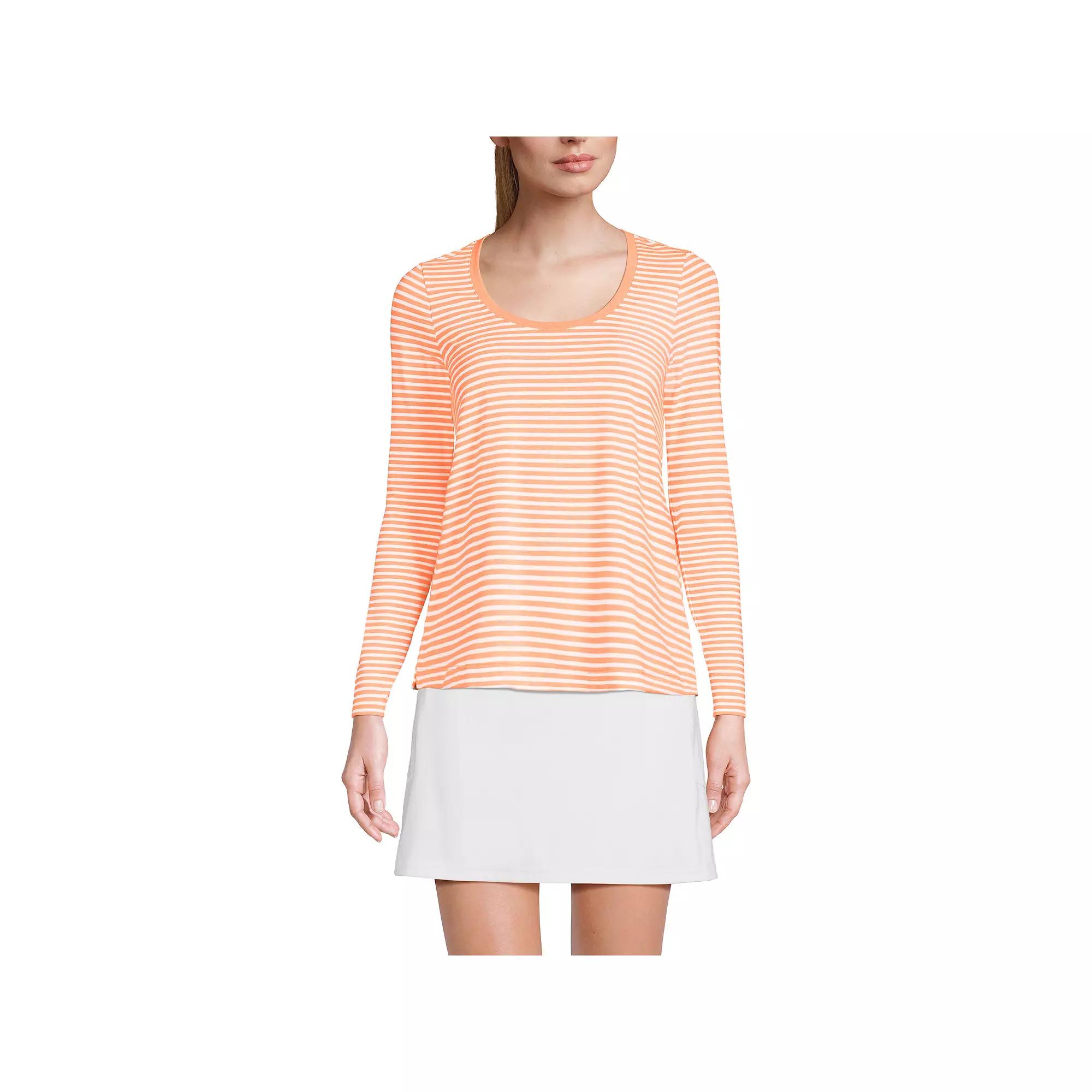 Women's Lands' End Power Performance Long Sleeve Scoopneck T-Shirt,  Product Image