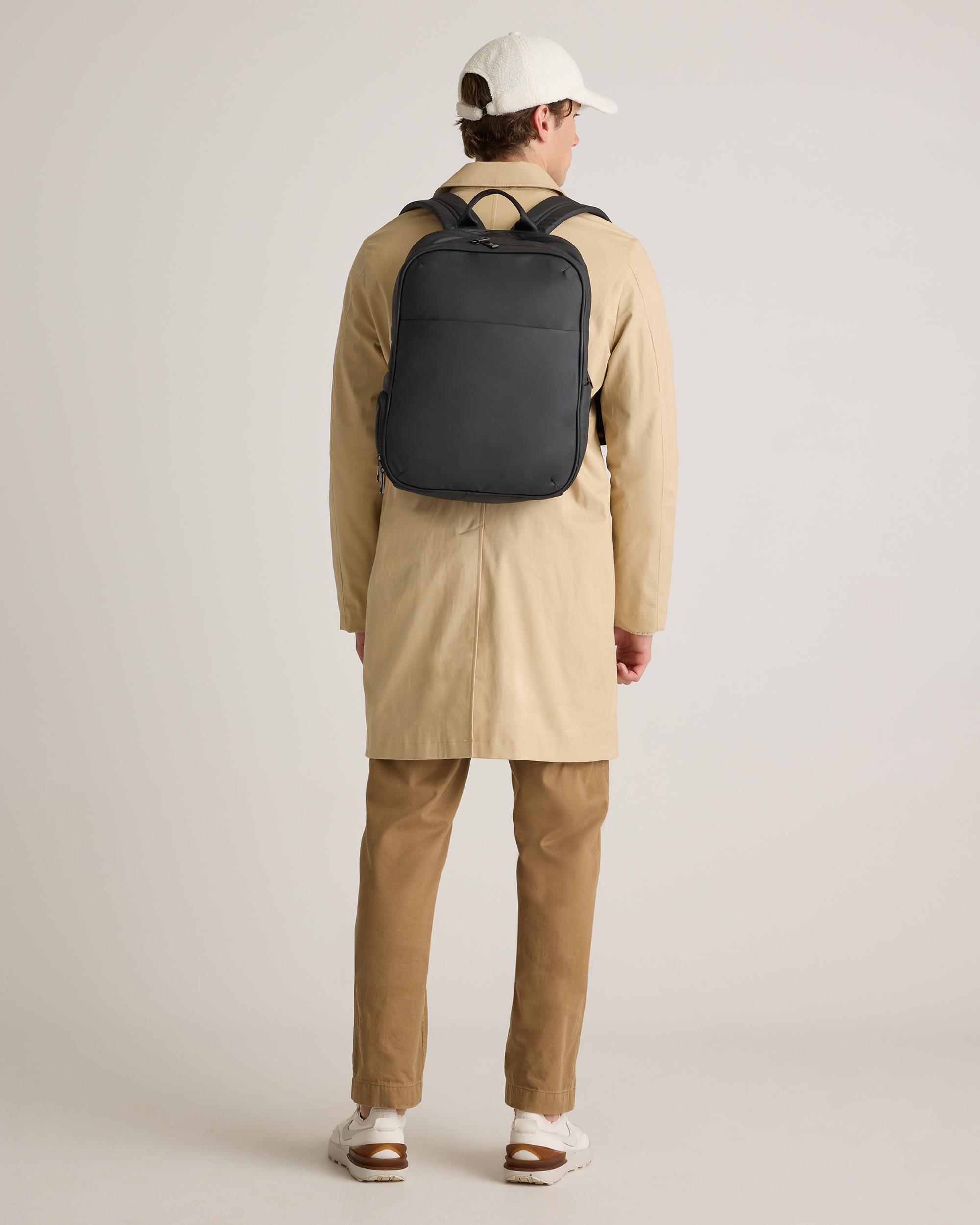 Quince | Women's Water Repellent Puff Commuter Backpack in Black, Recycled Polyester Product Image