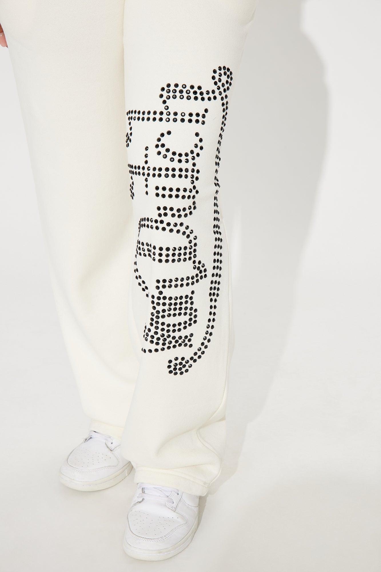 Von Dutch Classic Wide Leg Pant - Off White Product Image