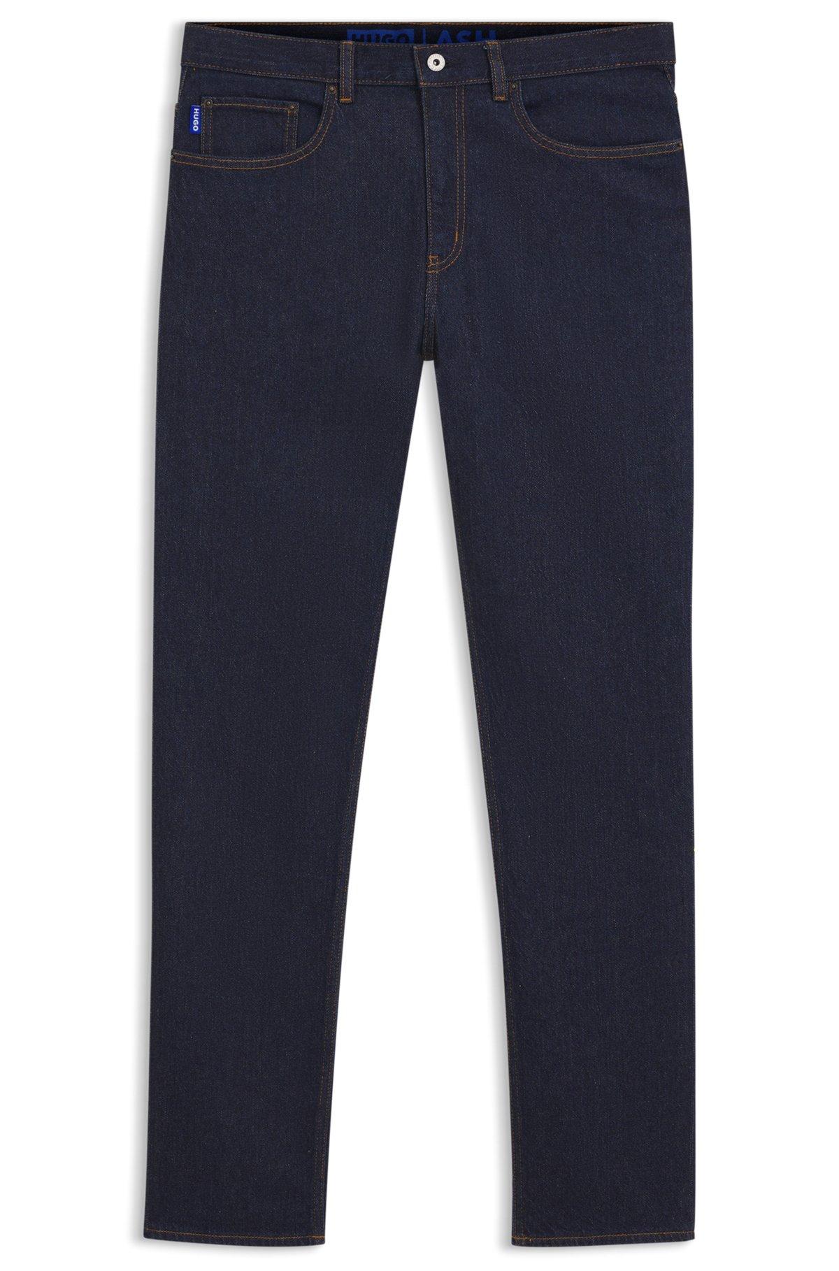 Dark-blue slim-fit jeans in stretch denim Product Image