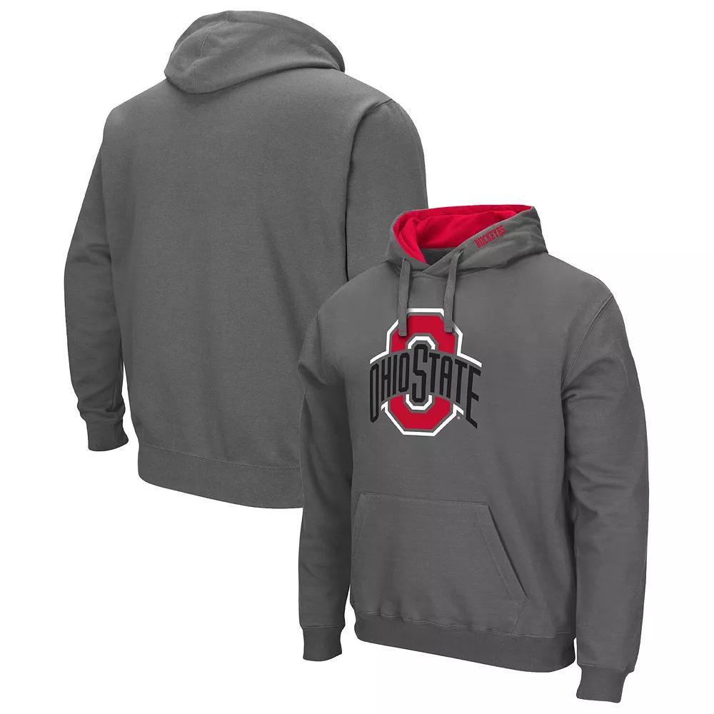 Men's Colosseum Powder Blue Ole Miss Rebels Arch & Logo 3.0 Pullover Hoodie,  Product Image
