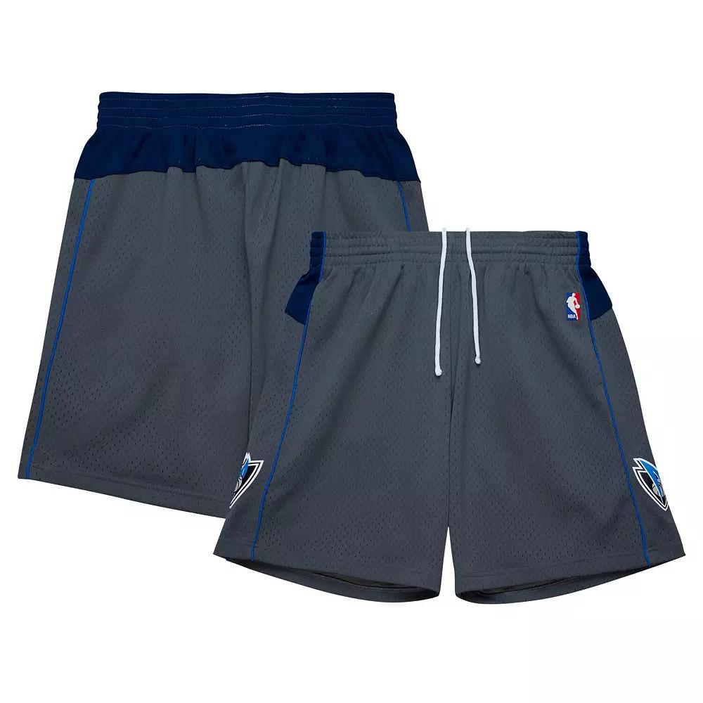 Men's Mitchell & Ness Gray Dallas Mavericks 2003/04 Replica Shorts, Size: Small, Grey Product Image