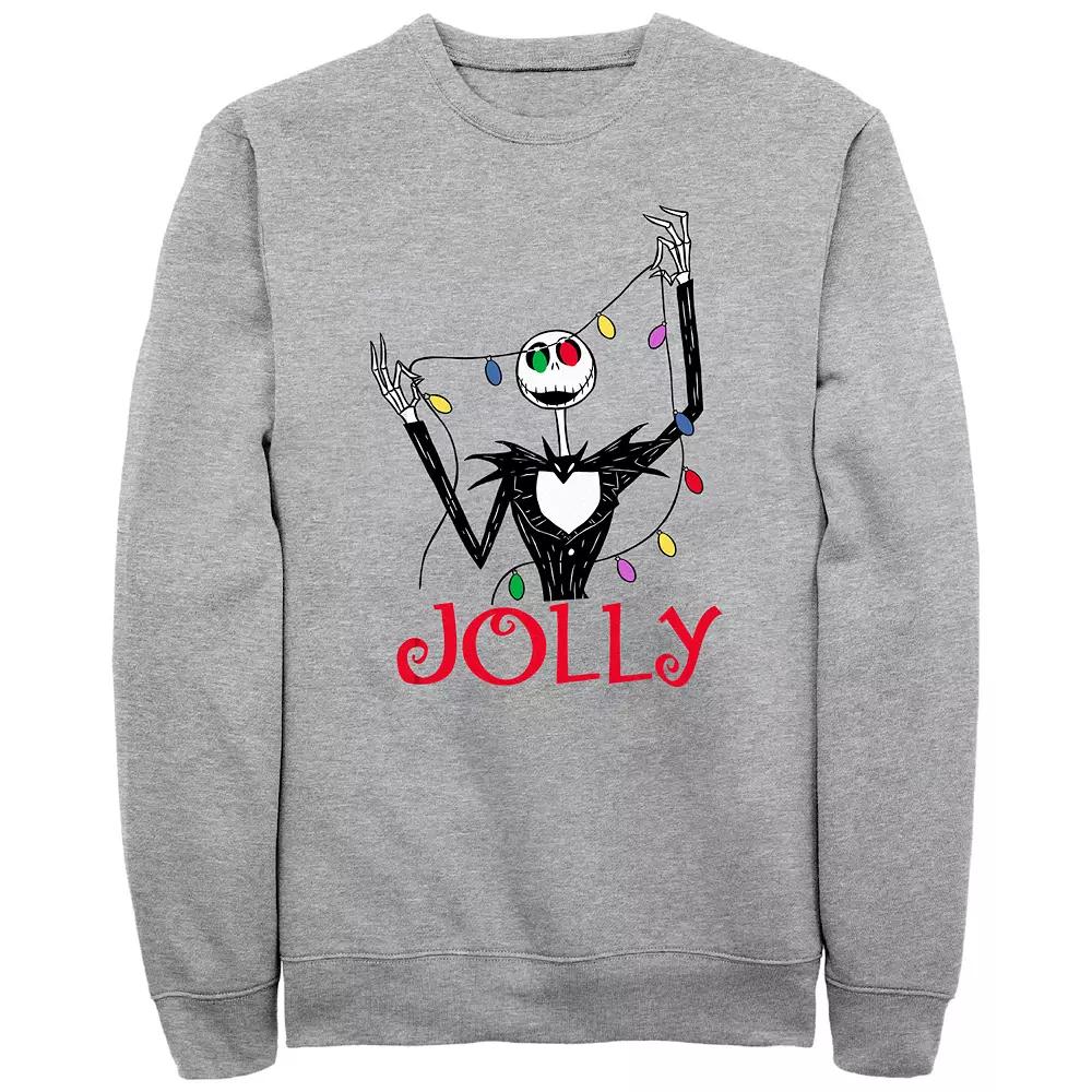 Disney's The Nightmare Before Christmas Big & Tall Jolly Jack Lights Graphic Fleece Pullover, Men's,  Product Image