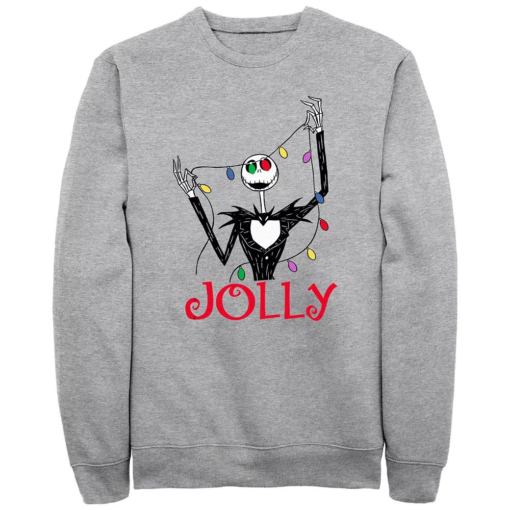 Disney's The Nightmare Before Christmas Big & Tall Jolly Jack Lights Graphic Fleece Pullover, Men's,  Product Image