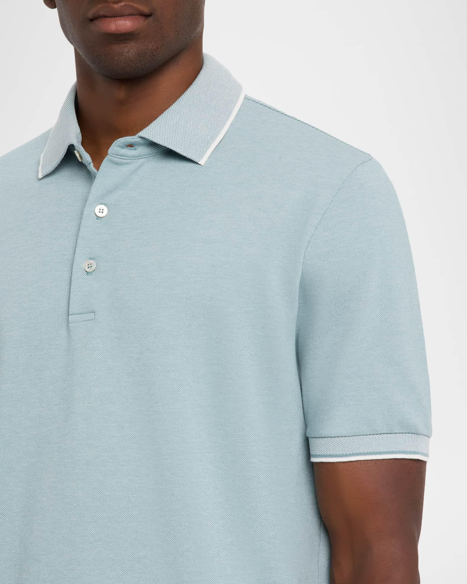 Men's Two-Tone Pique Polo Shirt Product Image