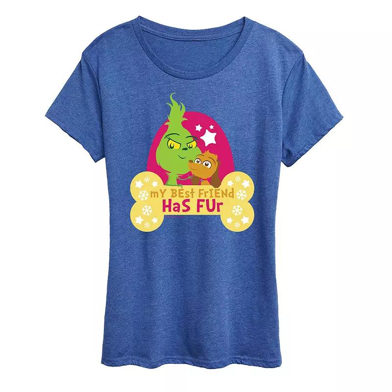 Women's Dr. Seuss Little Grinch Best Friend Has Fur Graphic Tee, Girl's,  Product Image