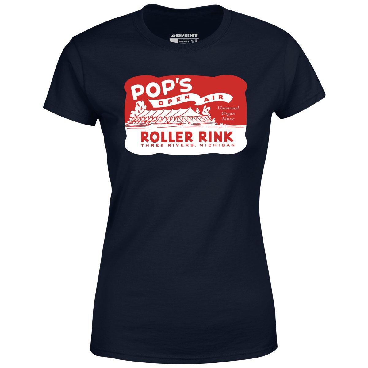 Pop's - Three Rivers, MI - Vintage Roller Rink - Women's T-Shirt Female Product Image