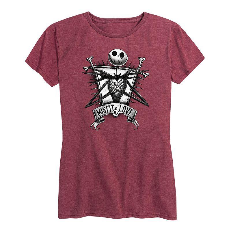 Disney's The Nightmare Before Christmas Women's Misfit Love Graphic Tee,  Product Image