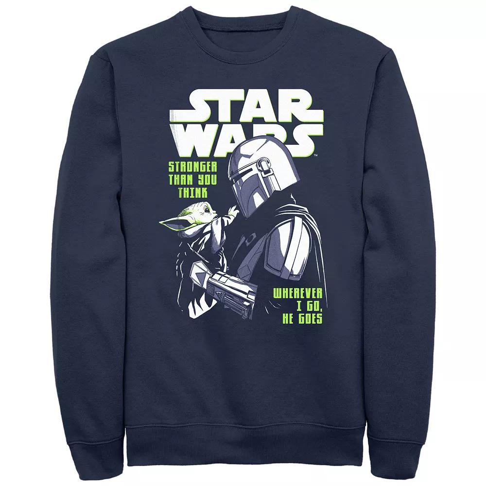 Men's The Mandalorian Star Wars Stronger Than You Think Graphic Fleece,  Product Image