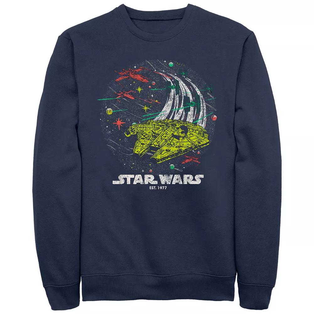 Men's Star Wars Colorful Space Fight Graphic Fleece,  Product Image