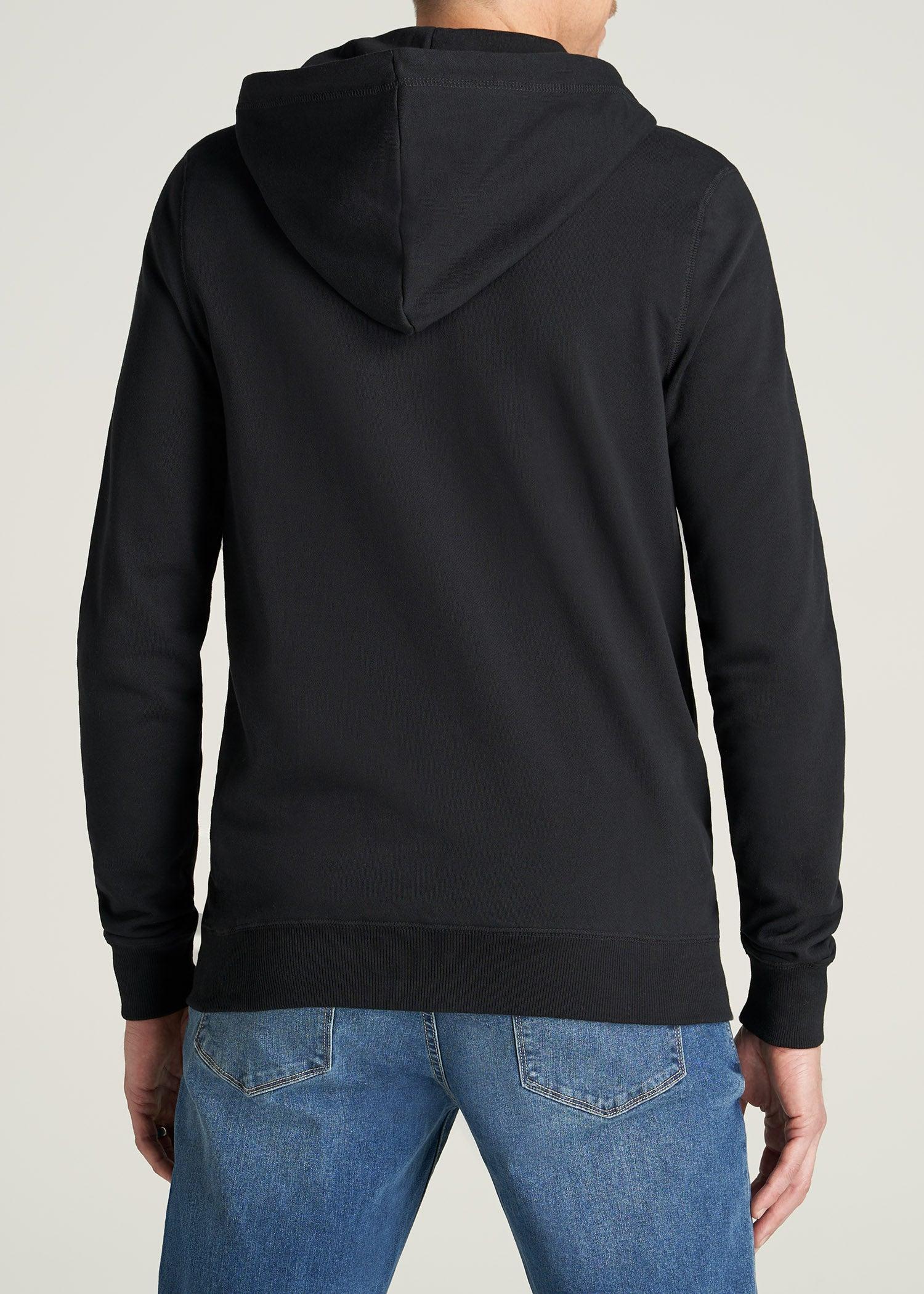 Wearever French Terry Full-Zip Hoodie for Tall Men in Black Male Product Image