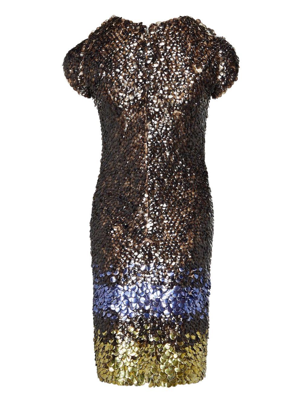 embellished short-sleeved dress Product Image